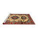 Sideview of Machine Washable Traditional Fire Brick Red Rug, wshtr2719