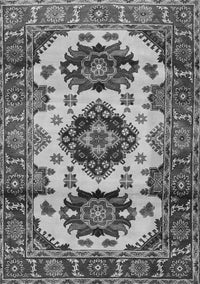 Geometric Gray Traditional Rug, tr2719gry