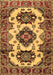 Geometric Brown Traditional Rug, tr2719brn