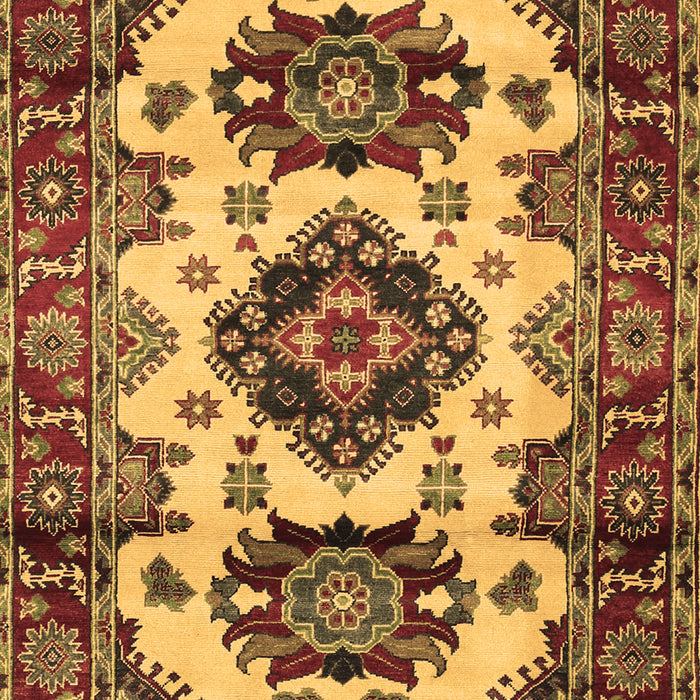 Geometric Brown Traditional Rug, tr2719brn