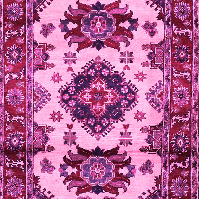 Machine Washable Geometric Pink Traditional Rug, wshtr2719pnk