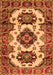 Serging Thickness of Machine Washable Geometric Orange Traditional Area Rugs, wshtr2719org