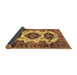 Sideview of Geometric Brown Traditional Rug, tr2719brn