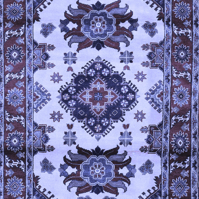Geometric Blue Traditional Rug, tr2719blu