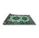 Sideview of Geometric Light Blue Traditional Rug, tr2719lblu