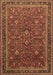 Machine Washable Persian Brown Traditional Rug, wshtr271brn