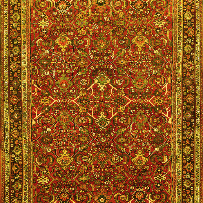 Machine Washable Persian Yellow Traditional Rug, wshtr271yw