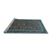 Sideview of Machine Washable Persian Light Blue Traditional Rug, wshtr271lblu