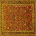 Square Persian Yellow Traditional Rug, tr271yw