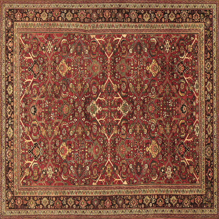 Square Persian Brown Traditional Rug, tr271brn