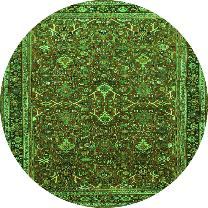 Square Persian Green Traditional Rug, tr271grn