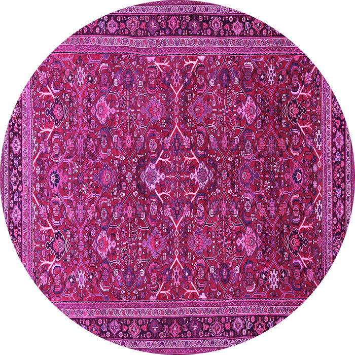 Round Persian Pink Traditional Rug, tr271pnk