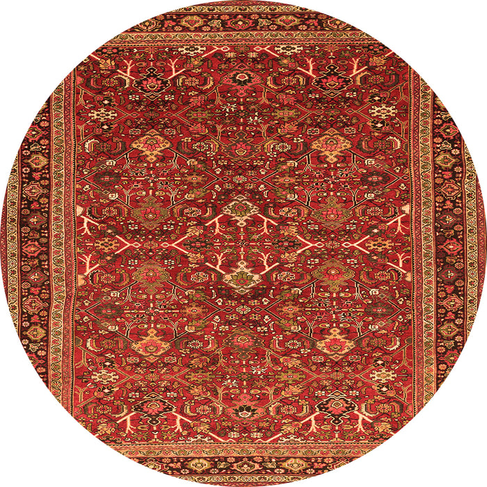 Machine Washable Persian Orange Traditional Area Rugs, wshtr271org