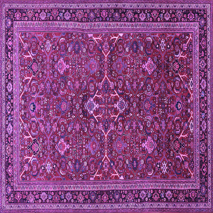 Square Persian Purple Traditional Rug, tr271pur