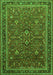 Serging Thickness of Machine Washable Persian Green Traditional Area Rugs, wshtr271grn