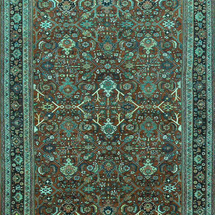 Machine Washable Persian Turquoise Traditional Area Rugs, wshtr271turq