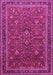 Machine Washable Persian Pink Traditional Rug, wshtr271pnk