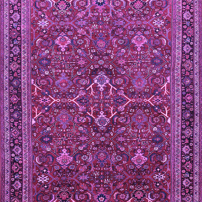Machine Washable Persian Purple Traditional Area Rugs, wshtr271pur