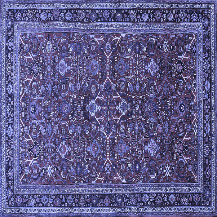 Square Persian Blue Traditional Rug, tr271blu