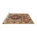 Sideview of Machine Washable Traditional Sandy Brown Rug, wshtr272