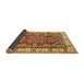 Sideview of Geometric Brown Traditional Rug, tr2720brn