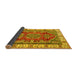 Sideview of Geometric Yellow Traditional Rug, tr2720yw