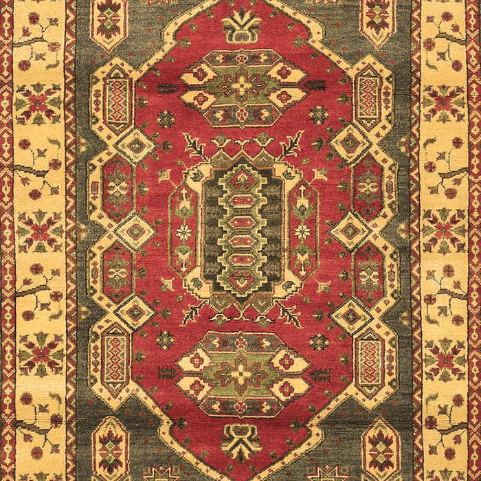 Geometric Brown Traditional Rug, tr2720brn