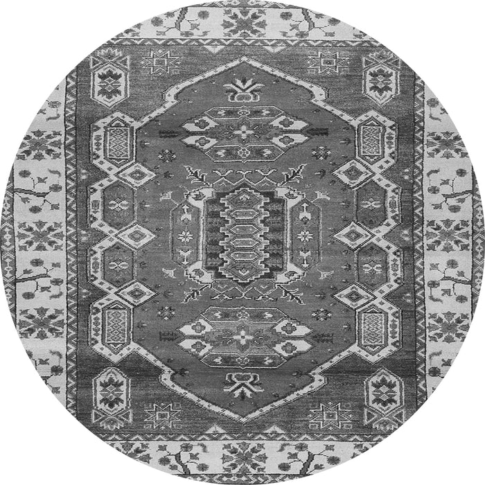 Square Geometric Gray Traditional Rug, tr2720gry