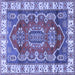 Square Geometric Blue Traditional Rug, tr2720blu