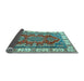 Sideview of Geometric Light Blue Traditional Rug, tr2720lblu