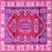 Square Geometric Pink Traditional Rug, tr2720pnk