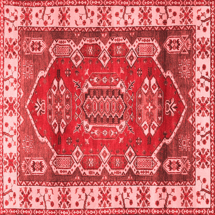 Geometric Red Traditional Rug, tr2720red
