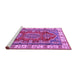 Sideview of Machine Washable Geometric Purple Traditional Area Rugs, wshtr2720pur