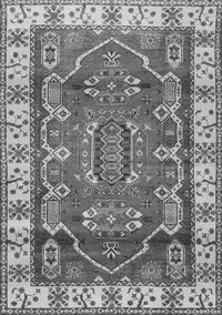 Geometric Gray Traditional Rug, tr2720gry