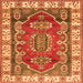 Serging Thickness of Geometric Orange Traditional Rug, tr2720org