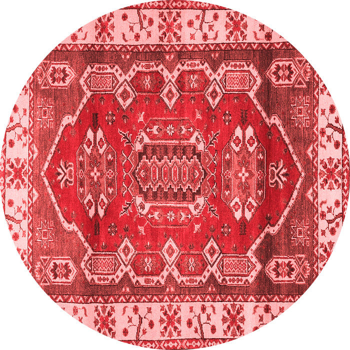Geometric Red Traditional Rug, tr2720red