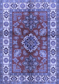 Geometric Blue Traditional Rug, tr2721blu