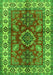 Geometric Green Traditional Rug, tr2721grn