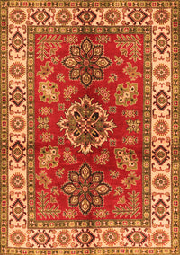 Geometric Orange Traditional Rug, tr2721org