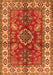 Geometric Orange Traditional Rug, tr2721org