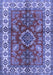 Geometric Blue Traditional Rug, tr2721blu