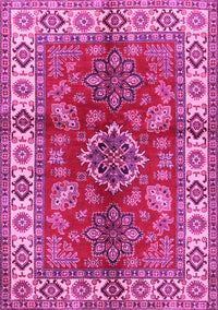 Geometric Pink Traditional Rug, tr2721pnk