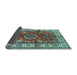 Sideview of Geometric Light Blue Traditional Rug, tr2721lblu