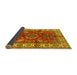 Sideview of Geometric Yellow Traditional Rug, tr2721yw