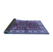 Sideview of Geometric Blue Traditional Rug, tr2721blu