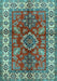 Machine Washable Geometric Light Blue Traditional Rug, wshtr2721lblu