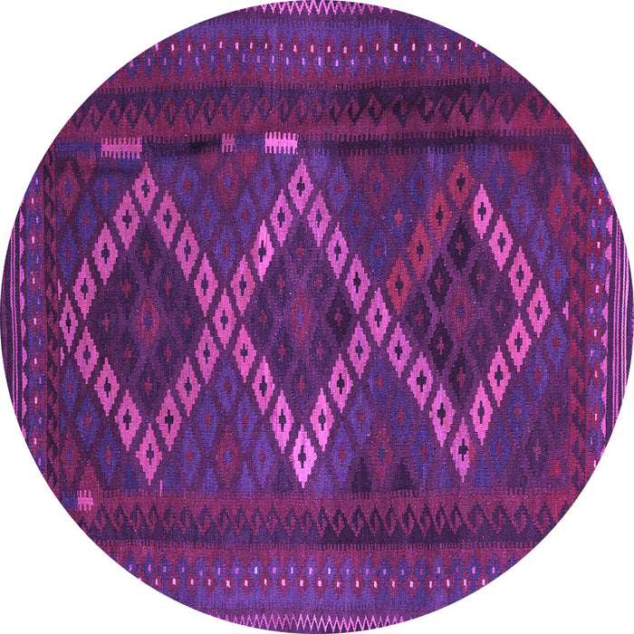 Round Persian Purple Traditional Rug, tr2722pur