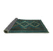 Sideview of Persian Turquoise Traditional Rug, tr2722turq