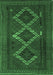 Machine Washable Persian Emerald Green Traditional Area Rugs, wshtr2722emgrn