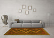 Machine Washable Persian Yellow Traditional Rug in a Living Room, wshtr2722yw